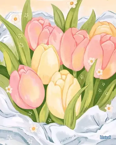 Vẽ Hoa Tulip Bằng Bút Chì