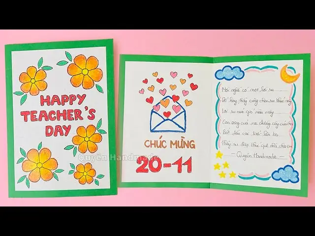 Cách Làm Thiệp 20 Tháng 11 | Làm Thiệp 20/10 Đơn Giản Nhất