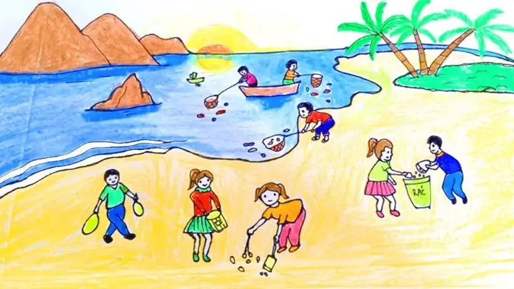 Ý Tưởng Vẽ Tranh Thông Điệp Vẽ Tranh Bảo Vệ Nguồn Nước, Biển Cả