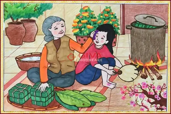 Tranh Đề Tài Tết Quê Em