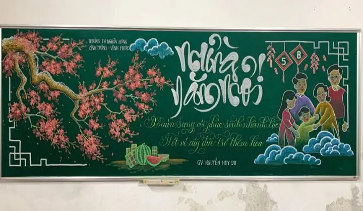Những Mẫu Vẽ Bảng Trang Trí Tết Đẹp, Sáng Tạo Cho Lớp Học Những Mẫu Vẽ Bảng Trang Trí Tết Đẹp, Sáng Tạo Cho Lớp Học