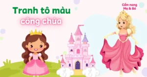100+ Tranh Tô Màu Công Chúa Cho Bé Đẹp, Đơn Giản, Dễ Tô
