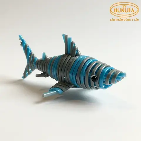 Cách Làm Cá Mập Bằng Ống Hút