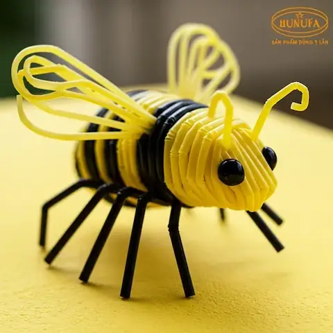 Cách Làm Con Ong Mật Bằng Ống Hút