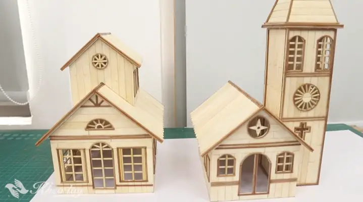 Mẫusa Bàn Kiến Trúclàm Từ Que Kem Cho Dịp Mùa Đông, Giáng Sinh Hoặc Năm Mới. Mẫusa Bàn Kiến Trúclàm Từ Que Kem Cho Dịp Mùa Đông, Giáng Sinh Hoặc Năm Mới.