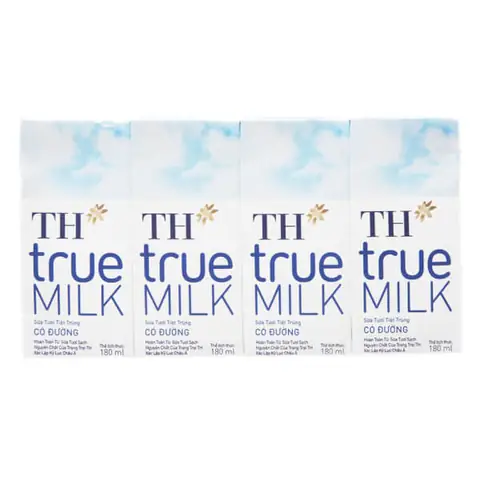 Sữa Tươi Tiệt Trùng Th True Milk Có Đường 180ml (lốc 4 Hộp) Giá Tốt Sữa Tươi Tiệt Trùng Th True Milk Có Đường 180ml (lốc 4 Hộp) Giá Tốt