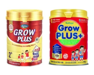 So Sánh Sữa Vinamilk Dielac Grow Plus Và Nutifood Growplus+ Đỏ