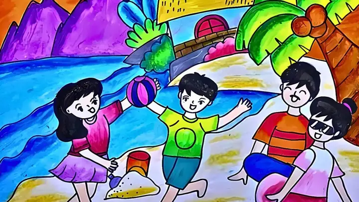 Tranh Gia Đình Đi Picnic