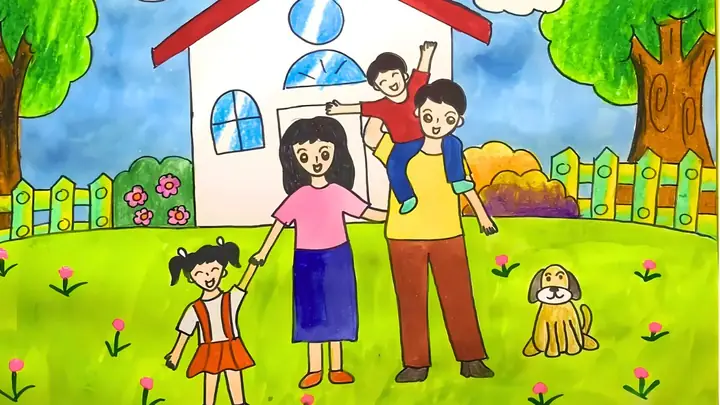 Tranh Gia Đình Đi Picnic