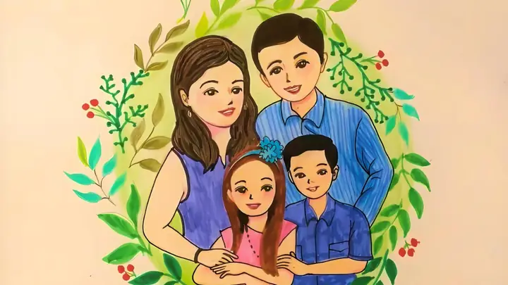 Tranh Chân Dung Gia Đình