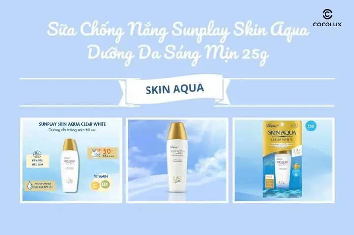 Sữa Chống Nắng Sunplay Skin Aqua Dưỡng Da Sáng Mịn 25g