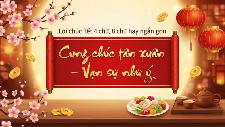 Lời Chúc Tết 4 Chữ, 8 Chữ Hay Ngắn Gọn Lời Chúc Tết 4 Chữ, 8 Chữ Hay Ngắn Gọn