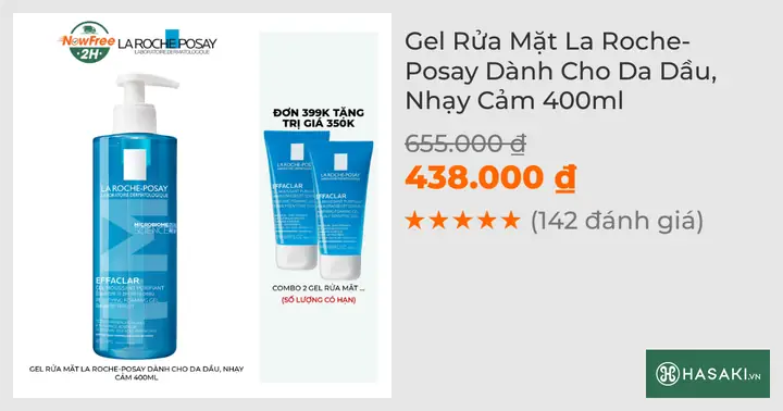 Gel Rửa Mặt La Roche-posay Dành Cho Da Dầu, Nhạy Cảm 400ml ...