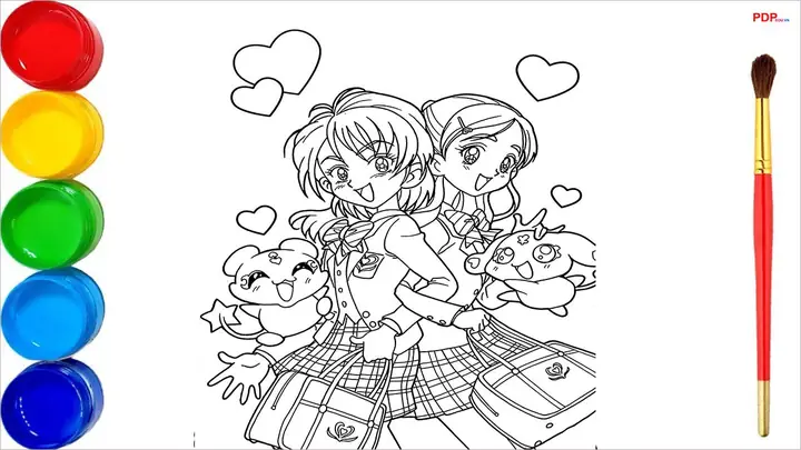 45+ Tranh Tô Màu Anime Đẹp, Dễ Thương Cho Bé Tập Tô