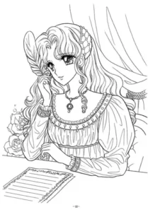 Tô Màu Công Chúa Anime - Tranh Tô Màu Cho Bé