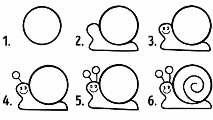 Cách Vẽ Con Ốc Sên Đơn Giản Nhất