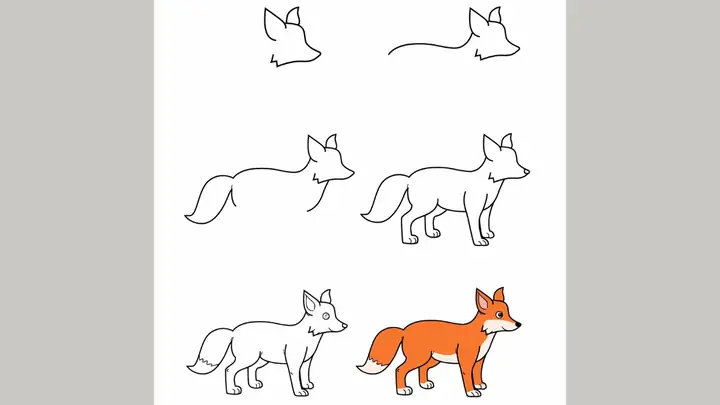 Cách Vẽ Con Cáo Dễ Thương