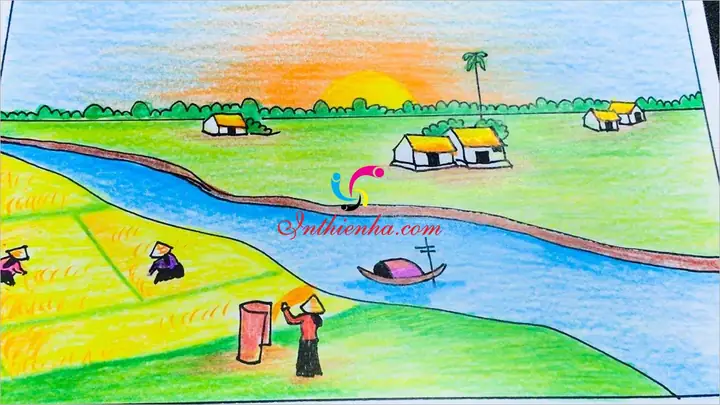 180+ Mẫu Tranh Đề Tài Quê Hương Đẹp Bạn Nên Tham Khảo