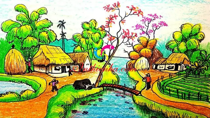 180+ Mẫu Tranh Đề Tài Quê Hương Đẹp Bạn Nên Tham Khảo