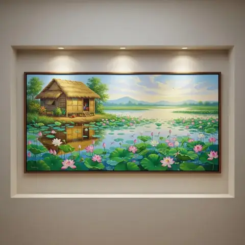 30+ Bức Tranh Phong Cảnh Quê Hương Tuyệt Đẹp Năm 2026