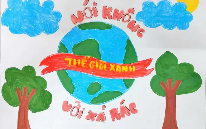 Mẫu Vẽ Tranh Cổ Động Bảo Vệ Môi Trường