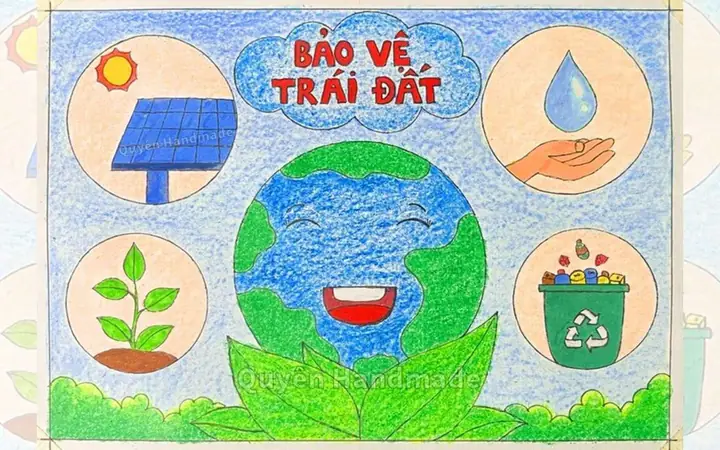 Mẫu Vẽ Tranh Cổ Động Bảo Vệ Môi Trường