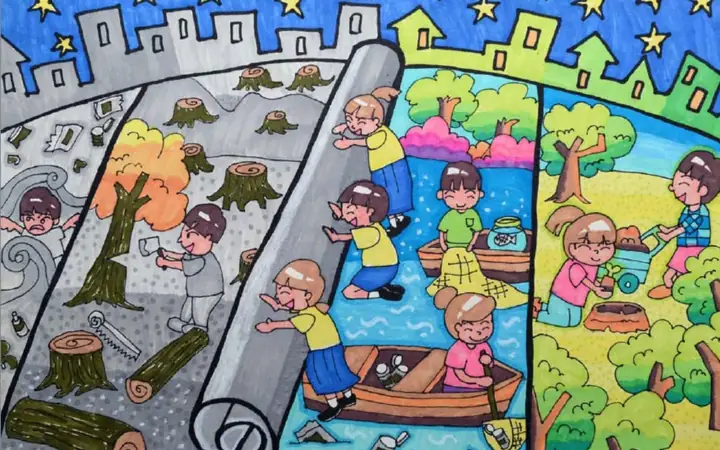 Tranh Vẽ Bảo Vệ Môi Trường Đất