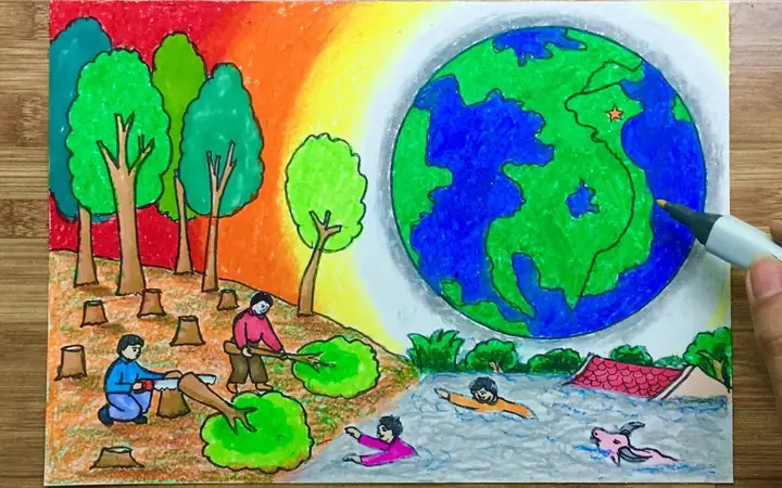 Tranh Vẽ Bảo Vệ Môi Trường Đất