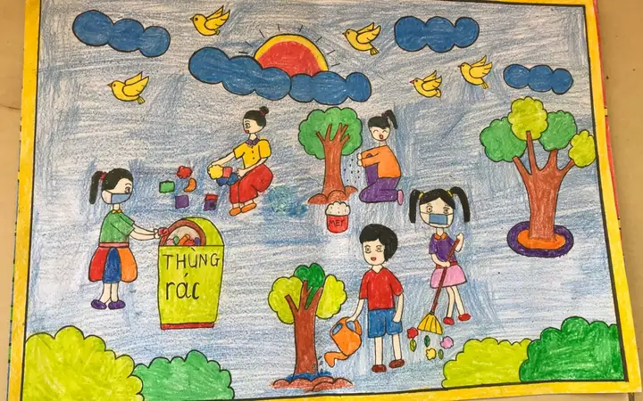 Mẫu Vẽ Tranh Bảo Vệ Môi Trường Đơn Giản Và Đẹp