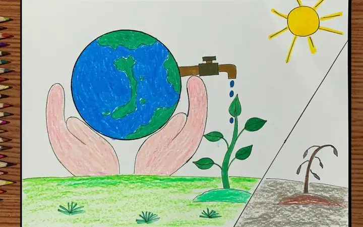 Mẫu Vẽ Tranh Cổ Động Bảo Vệ Môi Trường