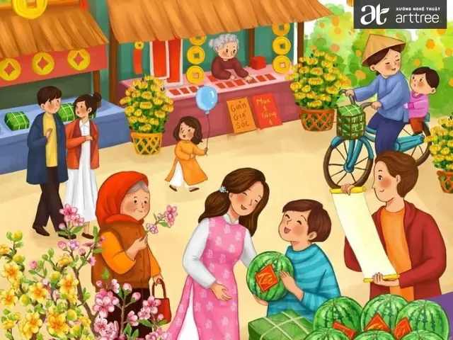 Tổng Hợp 10+ Tranh Vẽ Ngày Tết Đẹp Nhất Của Học Sinh Tổng Hợp 10+ Tranh Vẽ Ngày Tết Đẹp Nhất Của Học Sinh