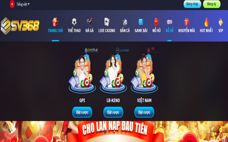 Xổ số Sv368 với nhiều thể loại hấp dẫn